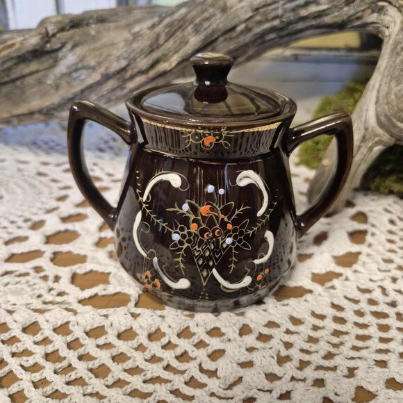 Vintage Japan Ceramic Brown Tea Set - Picture 9 of 15